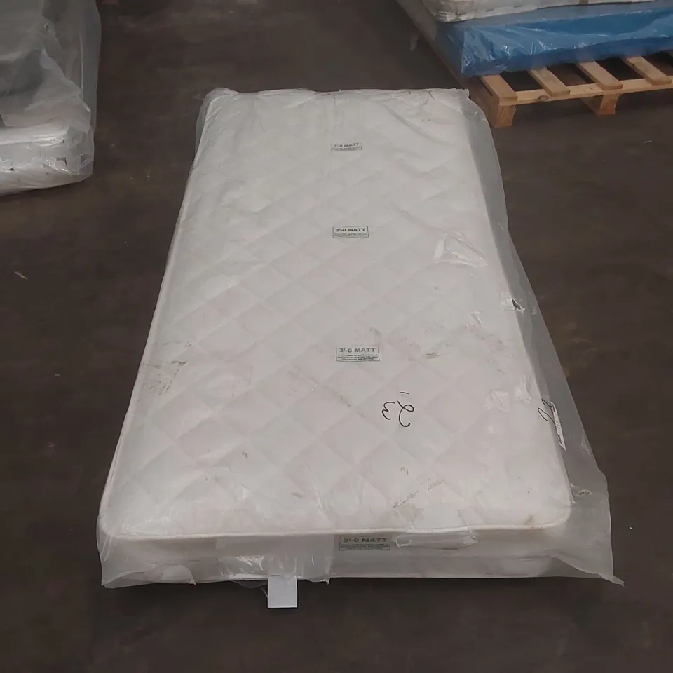QUALITY BAGGED SINGLE 90cm AIRSPRUNG LUXURY QUILTED MEDIUM MATTRESS