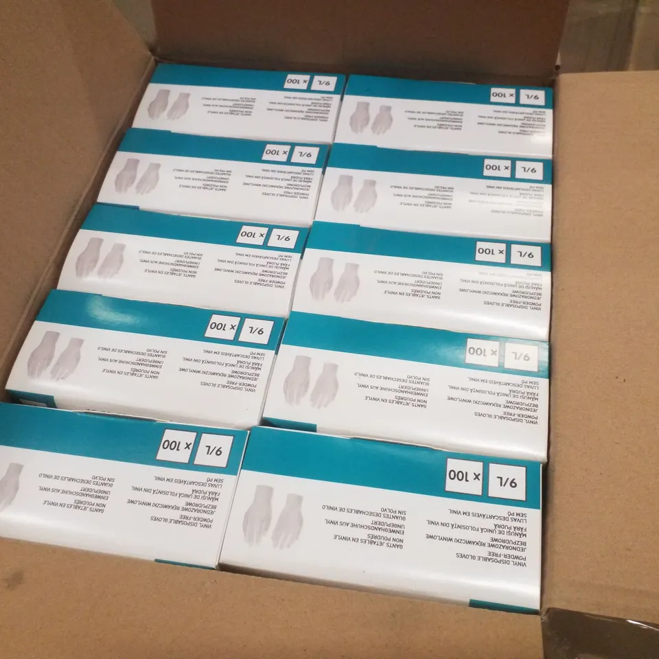 PALLET CONTAINING APPROXIMATELY 560 INTCO VINYL GLOVES 100PK LARGE