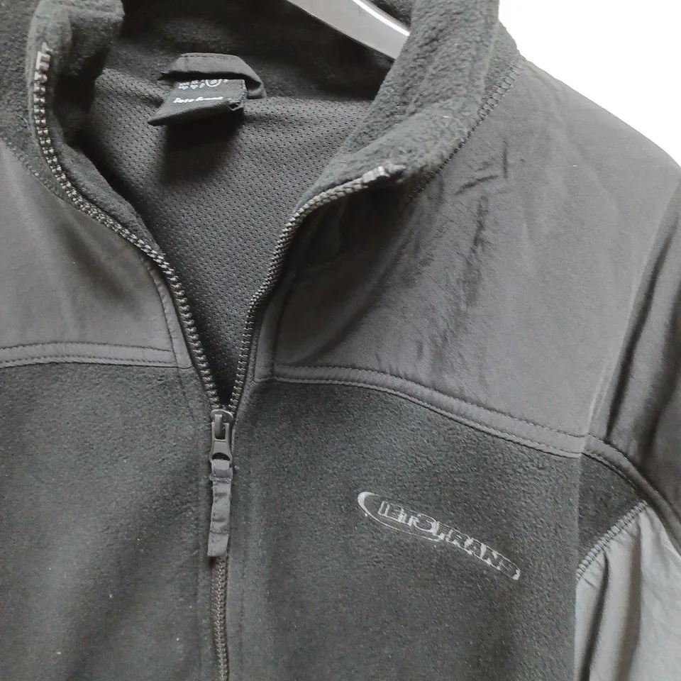 IETS FRANS BLACK ZIP THROUGH COAT - M