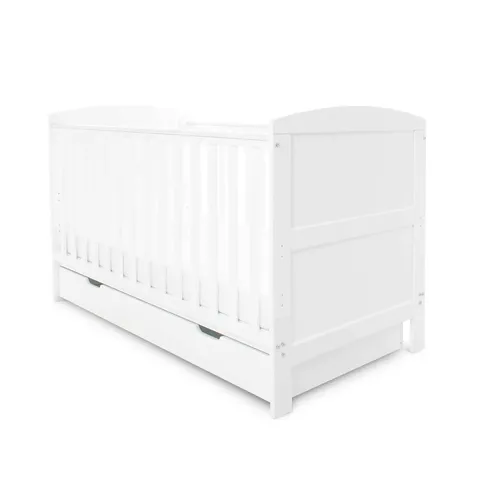ICKLE BUBBA COLEBY CLASSIC COT BED & UNDER DRAWER - WHITE - COLLECTION ONLY