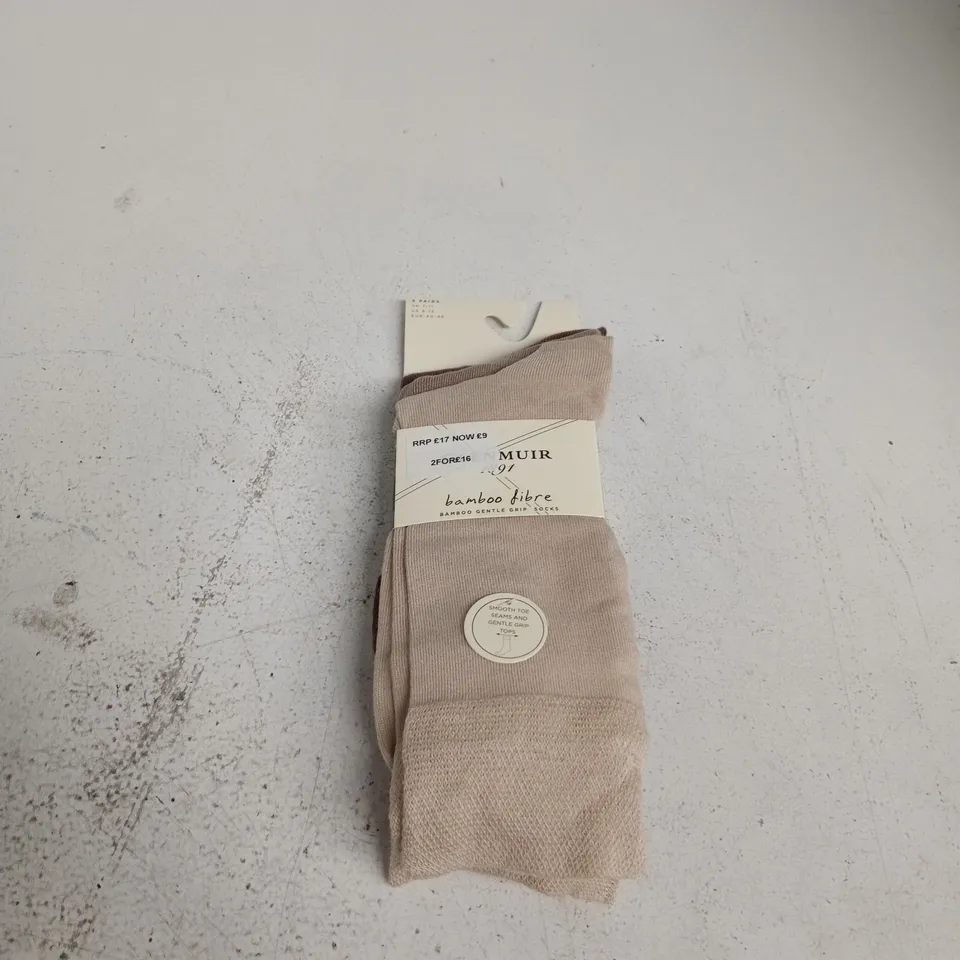 GLENMUIR 3 PACK BAMBOO FIBRE SOCKS 7 - 11