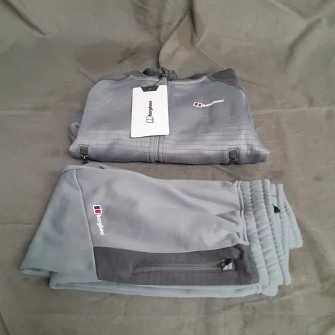 BERGHAUS GRID HOODED TRACKSUIT IN GREY MULTI SIZE 3-4YRS