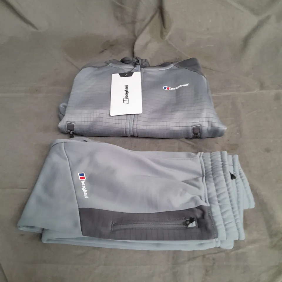 BERGHAUS GRID HOODED TRACKSUIT IN GREY MULTI SIZE 3-4YRS