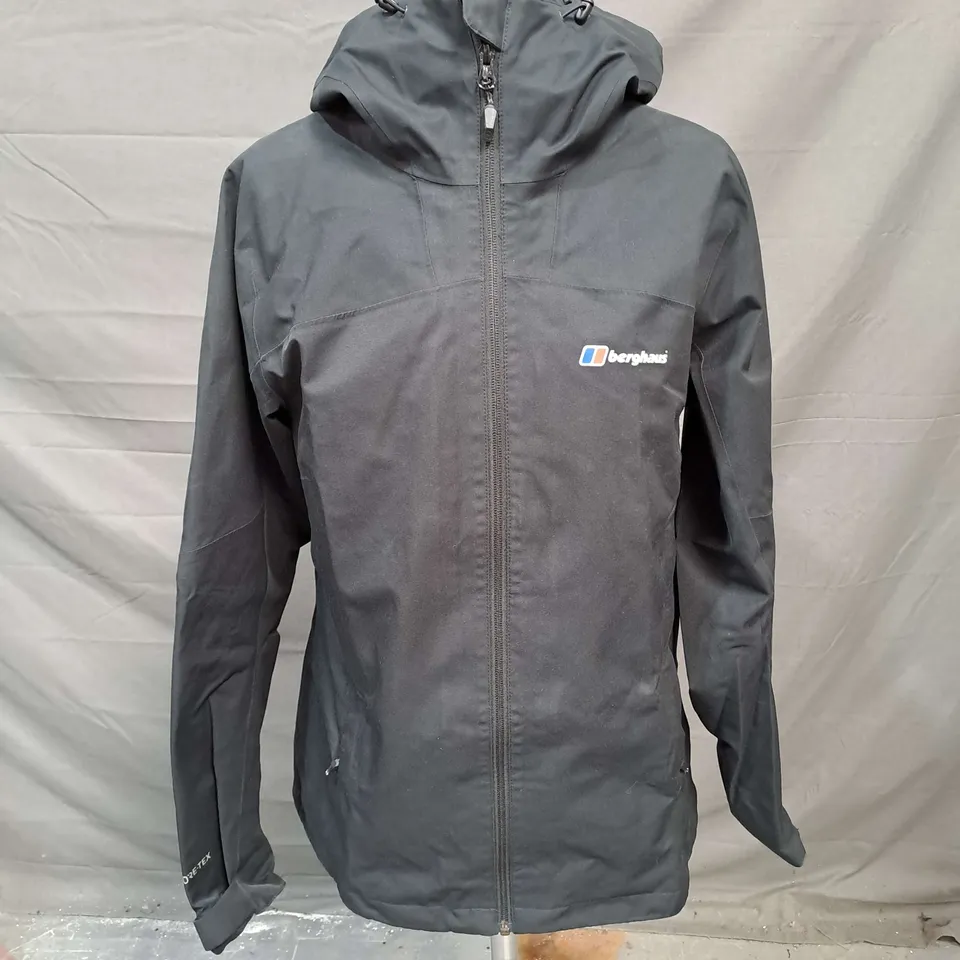 BERGHAUS WATERPROOF COAT IN BLACK SIZE 12