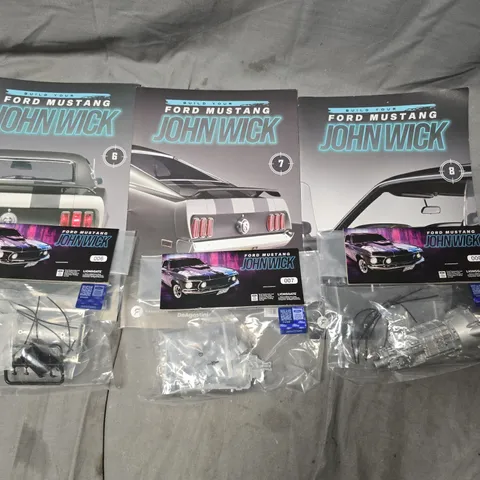 LOT OF 3 JOHN WICK BUILD YOUR OWN FORD MUSTANG MAGAZINES INCLUDE 6/7/8