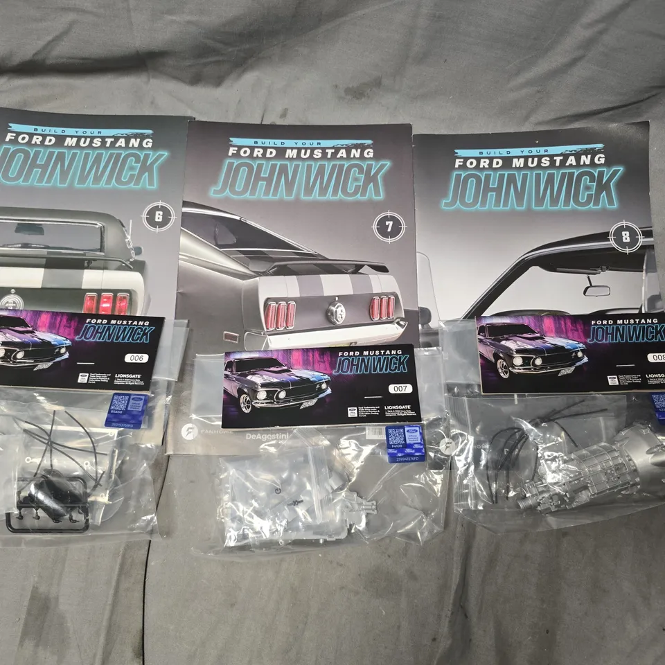 LOT OF 3 JOHN WICK BUILD YOUR OWN FORD MUSTANG MAGAZINES INCLUDE 6/7/8