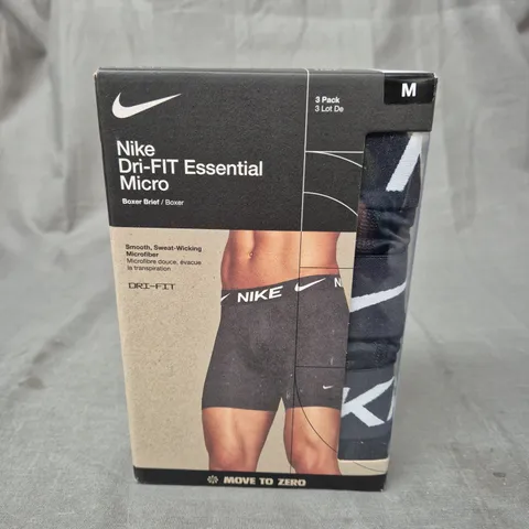 BOXED NIKE DRI-FIT ESSENTIAL MICRO BOXER BRIEFS -X3 - M