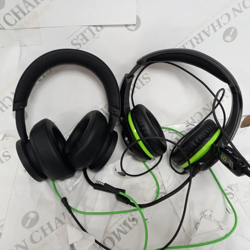 TWO GAMING HEADSETS