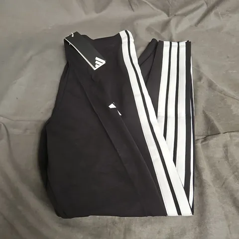 ADIDAS WOMENS 3 STRIPE LEGGINGS IN BLACK SIZE L