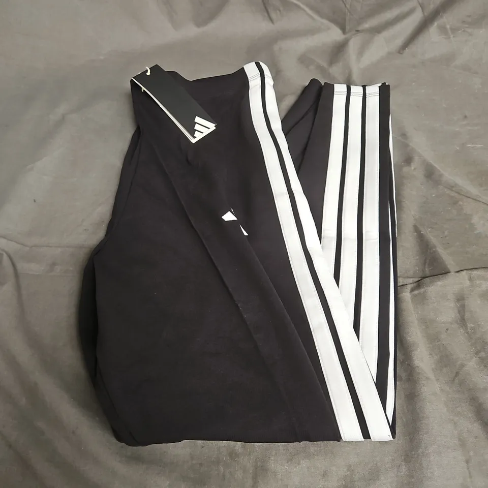 ADIDAS WOMENS 3 STRIPE LEGGINGS IN BLACK SIZE L
