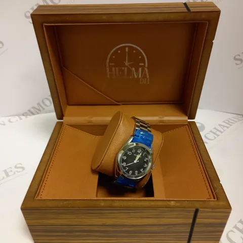 MENS HELMHA DH WATCH –  STAINLESS STEEL STRAP – 3ATM WATER RESISTANT – LUXURY GIFT BOX INCLUDED