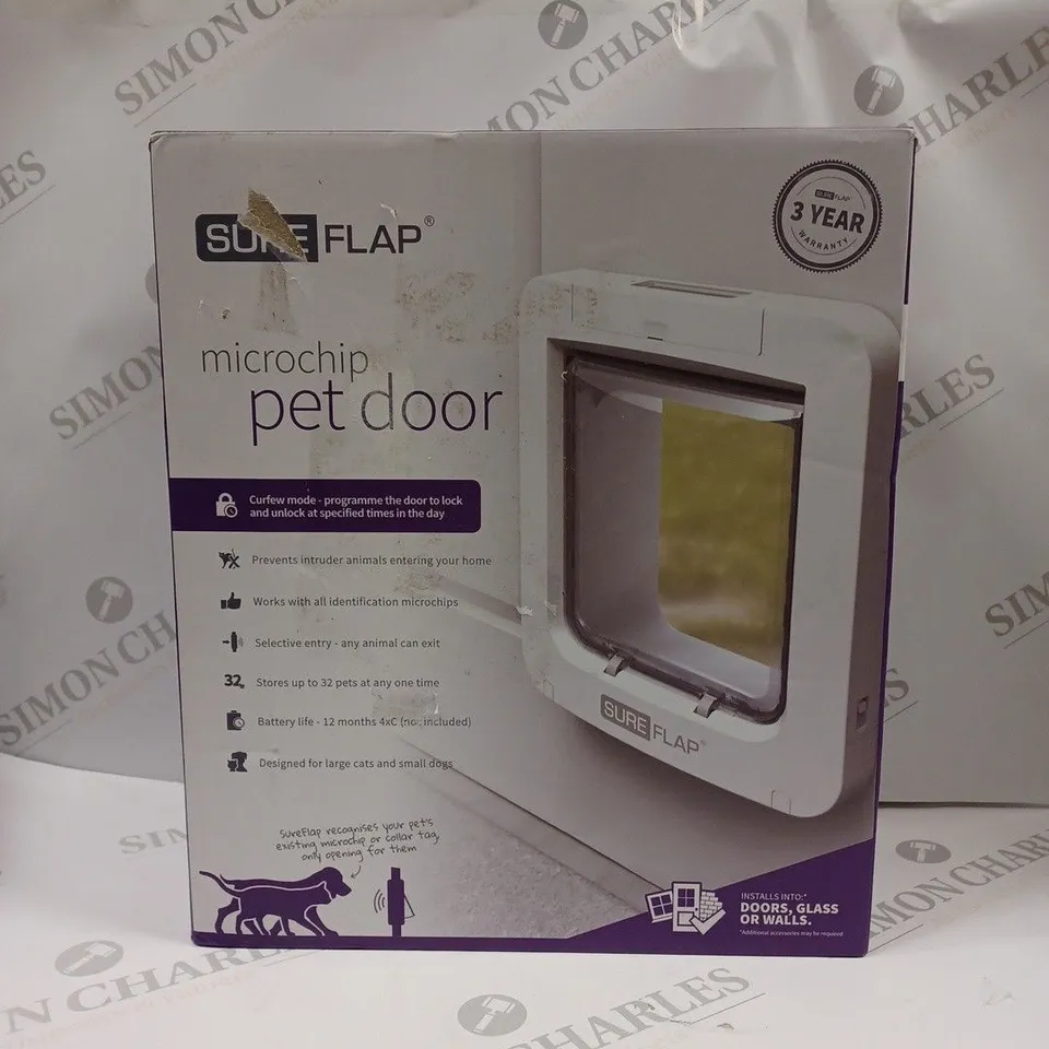 BOXED SEALED SURE FLAP MICROCHIP PET DOOR 