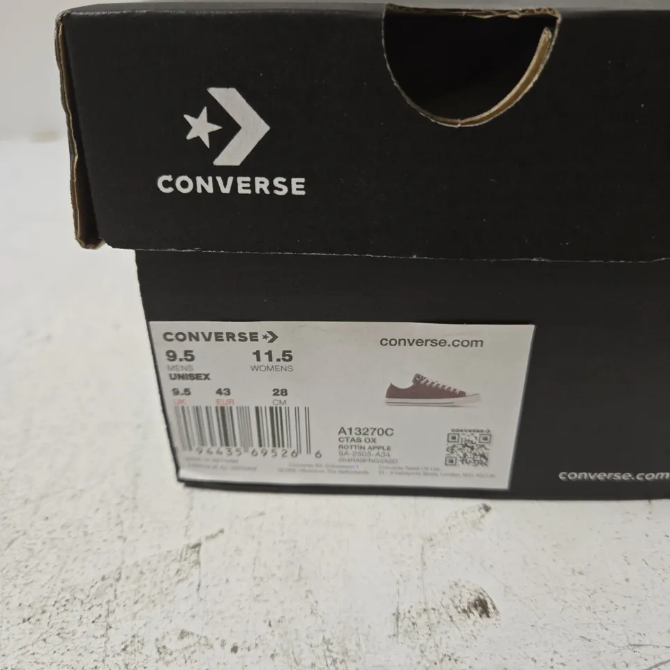 CONVERSE CHUCK TAYLOR ALL STAR LOW-TOP SNEAKERS – RED (ROTTEN APPLE), UK 8.5 (US 9.5 / EU 43)