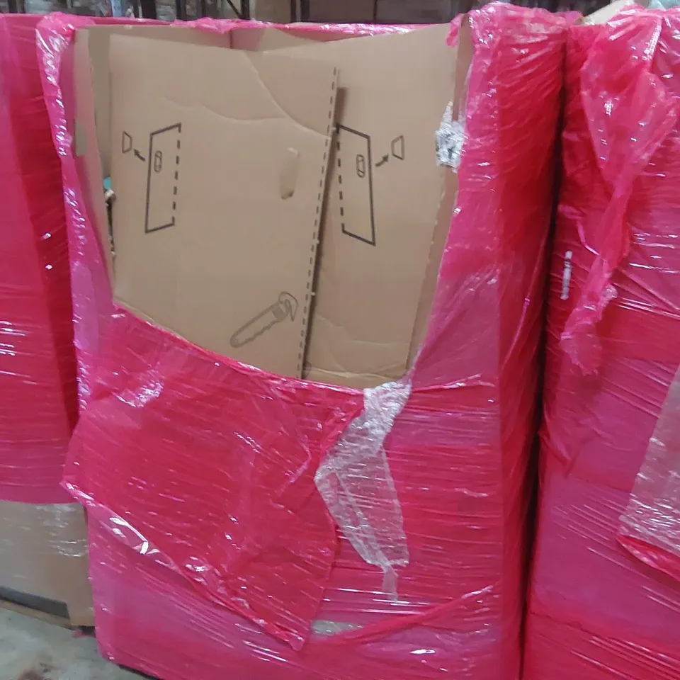 PALLET OF ASSORTED ITEMS INCLUDING: DRYWALL SANDER, FOOD SIZE PROCESSORS, MATTRESS TOPPER (90CM), TOILET SAFETY FRAME ECT