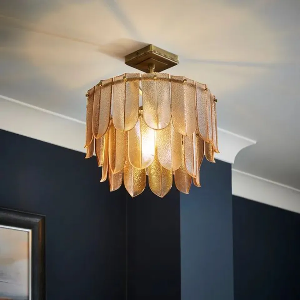 BOXED HOTEL MELIA SEMI FLUSH CEILING LIGHT