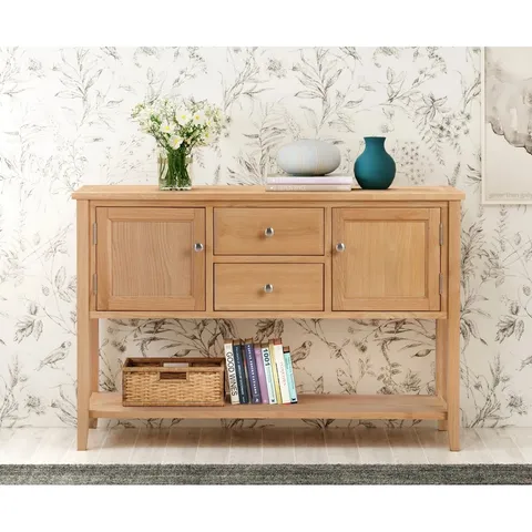 BOXED TIPTON 120CM SOLID WOOD TOP CONSOLE TABLE (1 BOX)