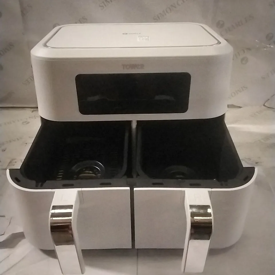 BOXED TOWER 8.5 LITRE DUAL BASKET AIR FRYER 