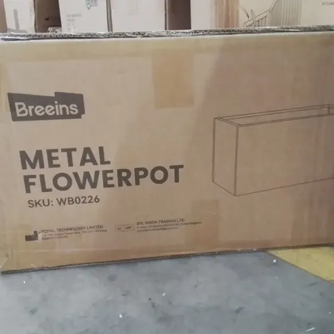 BOXED METAL FLOWER POT