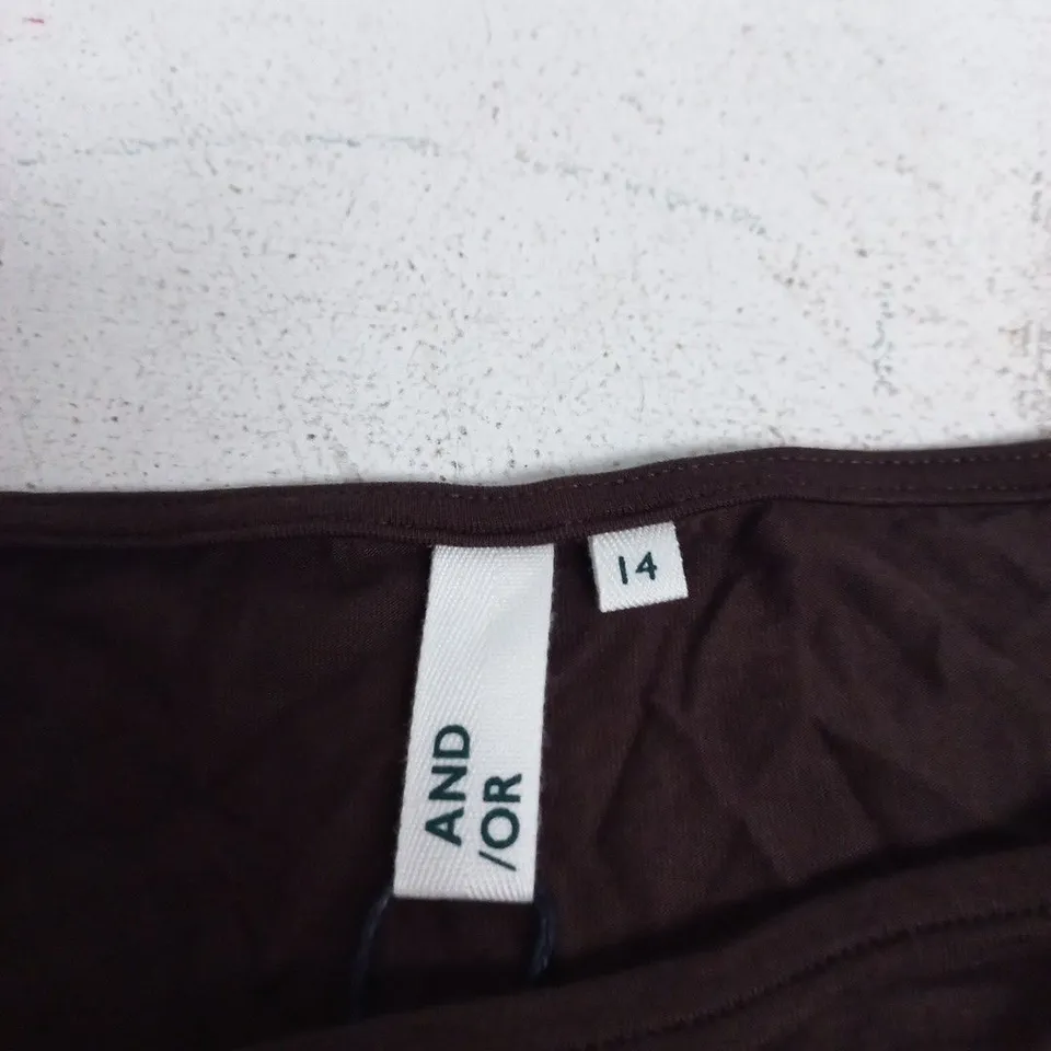 JOHN LEWIS PARTNERSHIP AND/OR BROWN WOMEN'S TOP, UK 14