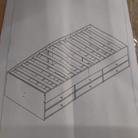 BOXED 17 STORIES DAYBED WITH DRAWERS ENGINEERED WOOD - BLACK (2 BOXES)