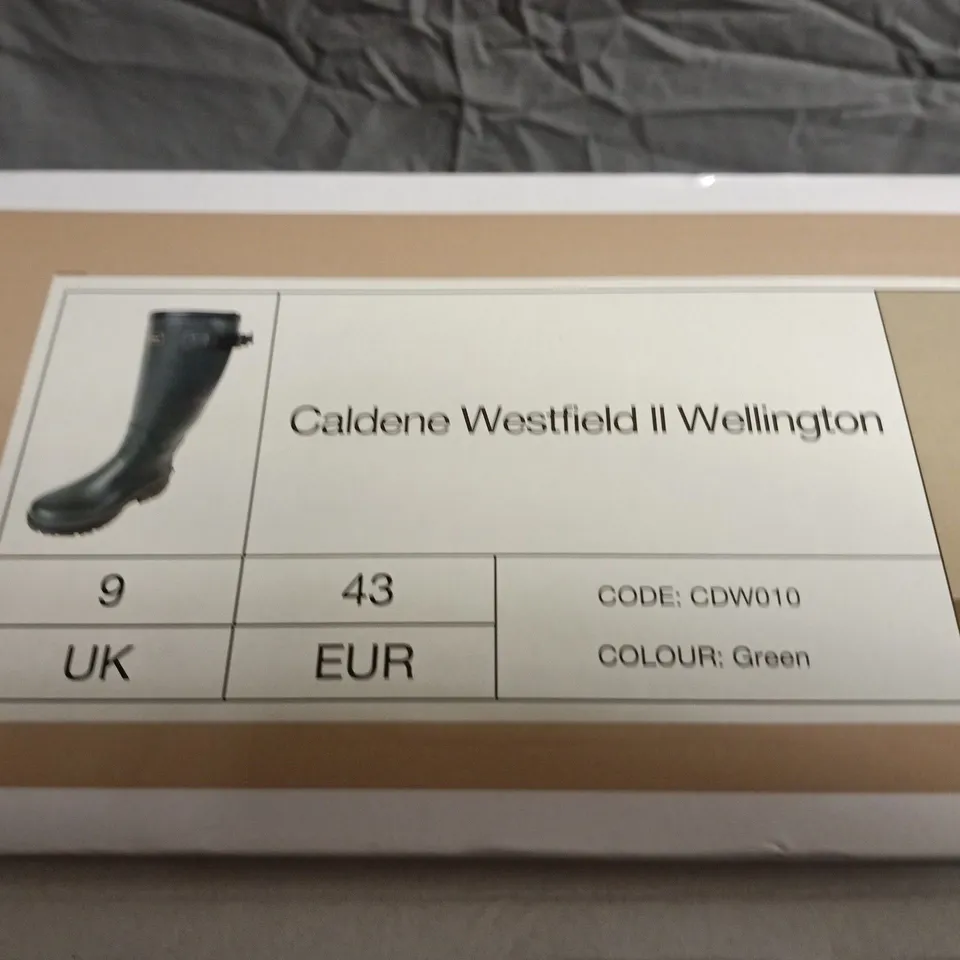 BOXED PAIR OF CALDENE WESTFIELD II WELLINGTON BOOTS – UK SIZE 9