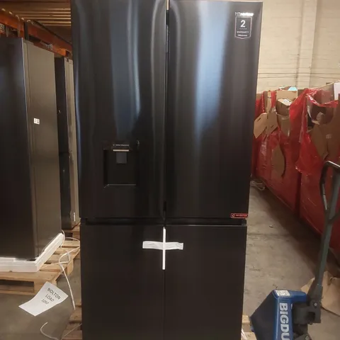 HISENSE PUREFLAT INFINITE RQ5P470SMFE WIFI CONNECTED TOTAL NO FROST MULTI-DOOR AMERICAN FRIDGE FREEZER - BLACK / STAINLESS STEEL - E RATED