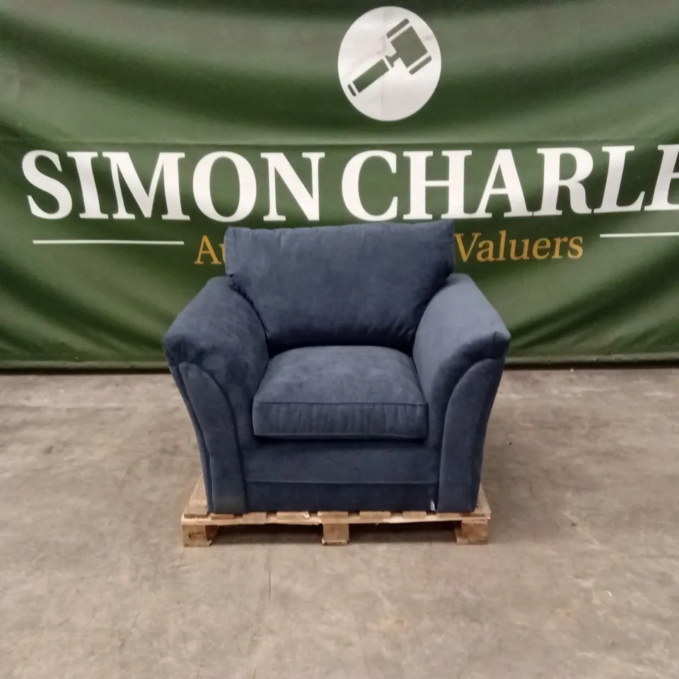 DURY FABRIC ARMCHAIR - BLUE RRP £399
