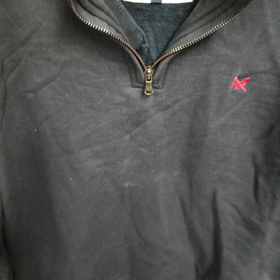 UK SIZE M CREW CLOTHING COMPANY NAVY HALF-ZIP JUMPER – MEN'S