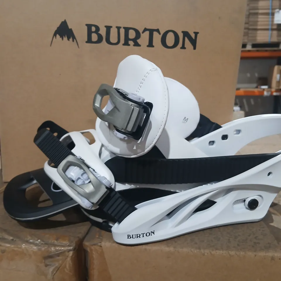 BURTON SCRIBE WMS SNOWBOARD BINDINGS – WOMEN'S, SIZE M, WHITE