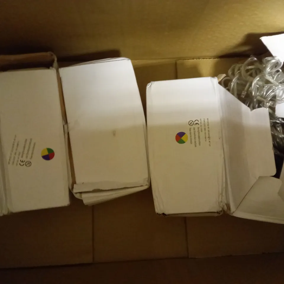 BOX OF APPROXIMATELY 5 SETS OF MULTICOLOURED FAIRY LIGHTS