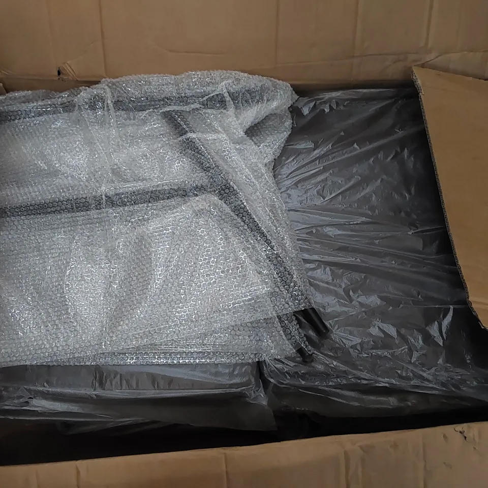 BOXED FAUX LEATHER DARK BROWN CHAIR (1 BOX)