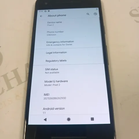 GOOGLE PIXEL 2 MOBILE PHONE