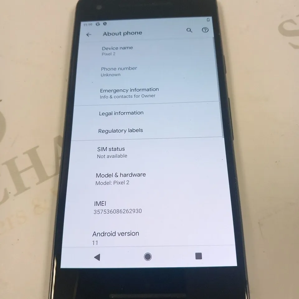 GOOGLE PIXEL 2 MOBILE PHONE