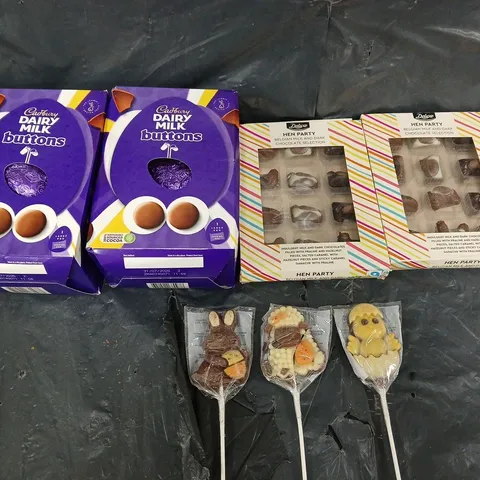 ASSORTED CHOCOLATE TO INCLUDE EASTER EGGS, EASTER LOLLIES, AND HEN PARTY SELECTIONS 
