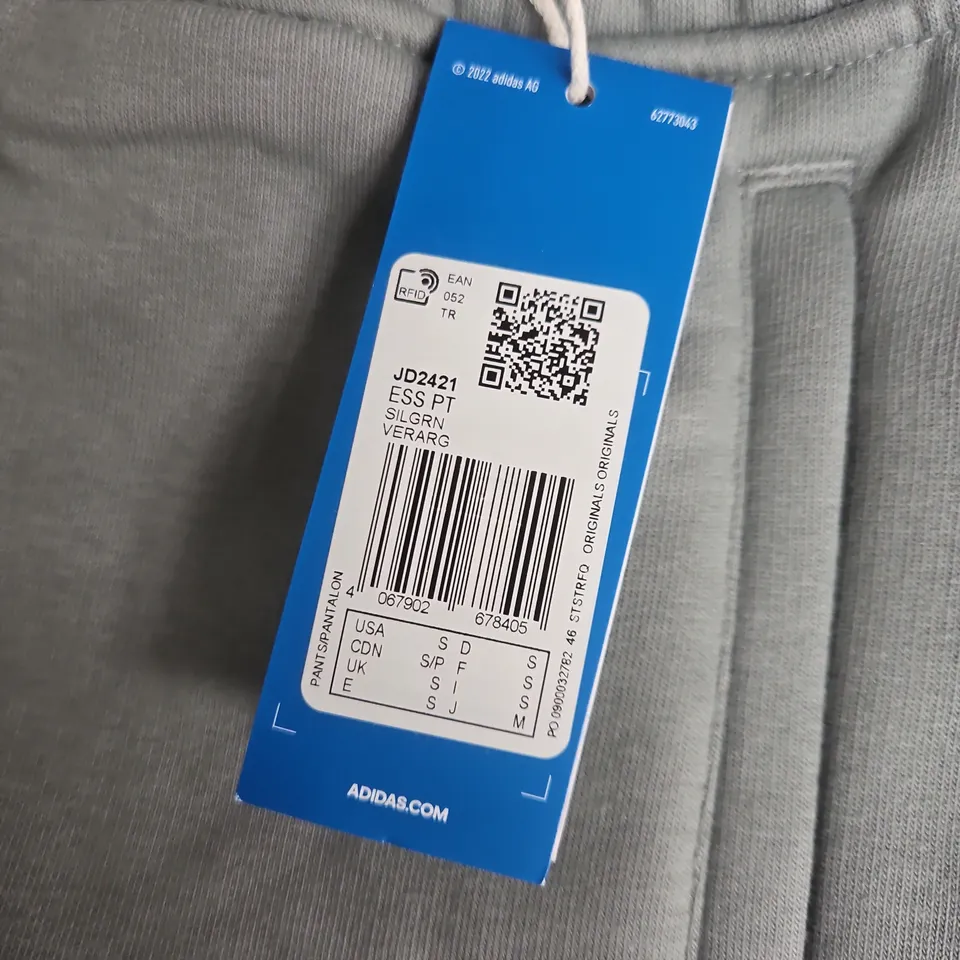 ADIDAS ORIGINALS GREEN SWEATPANTS WITH LOGO - SMALL