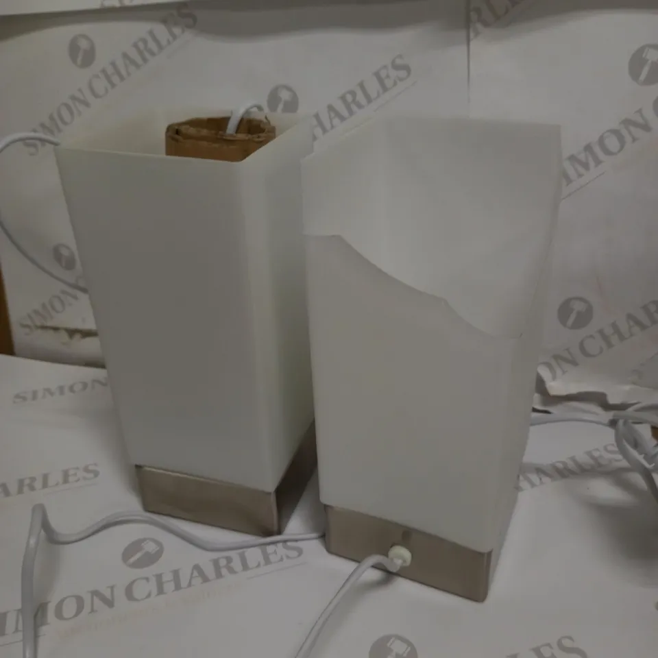 JOHN LEWIS MITCH TOUCH LAMPS - SILVER - SET OF 2