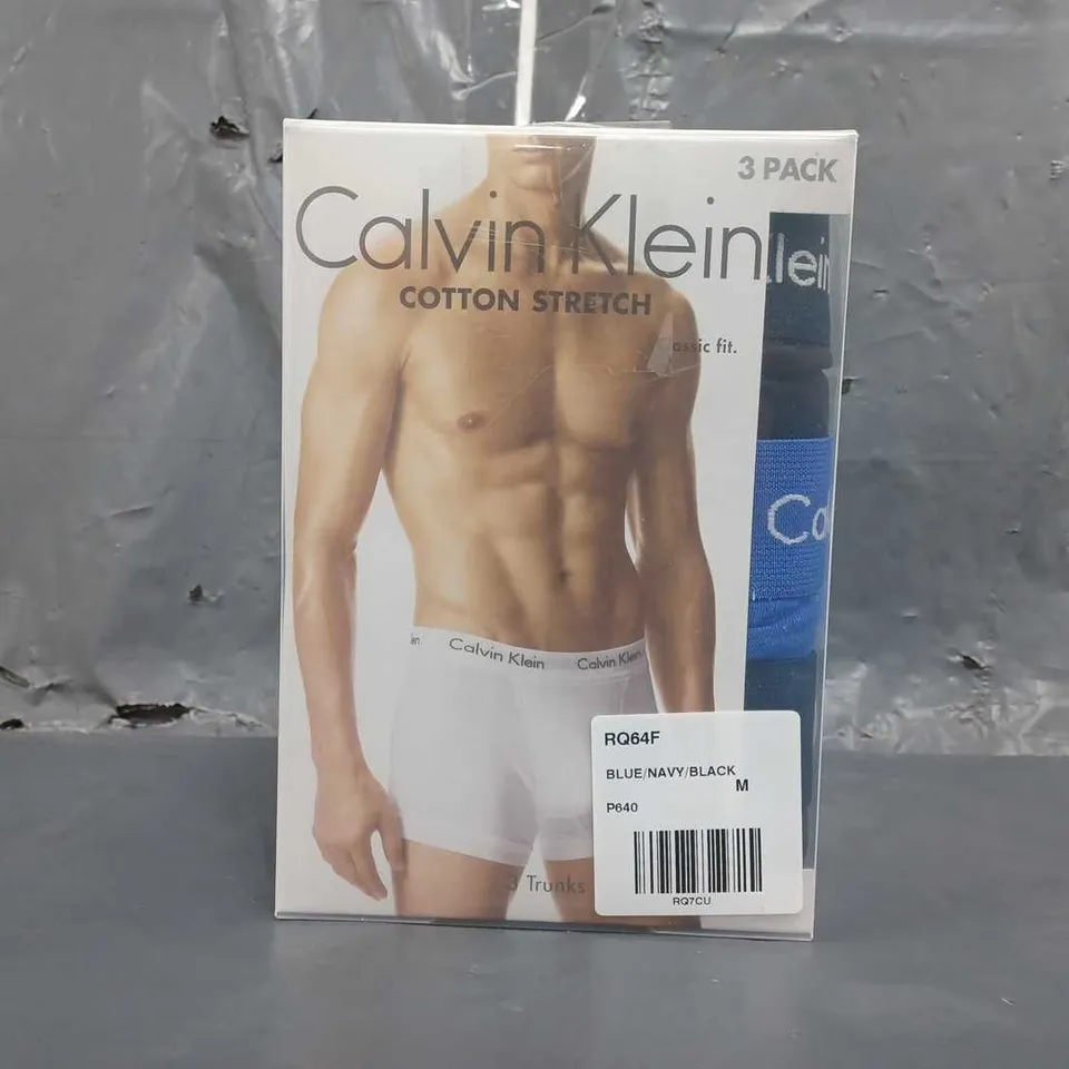 CALVIN KLEIN COTTON STRETCH BOXERS - 3 PACK - MEDIUM