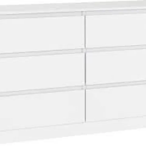BOXED MALVERN 6 DRAWER CHEST WHITE (2 BOXES)