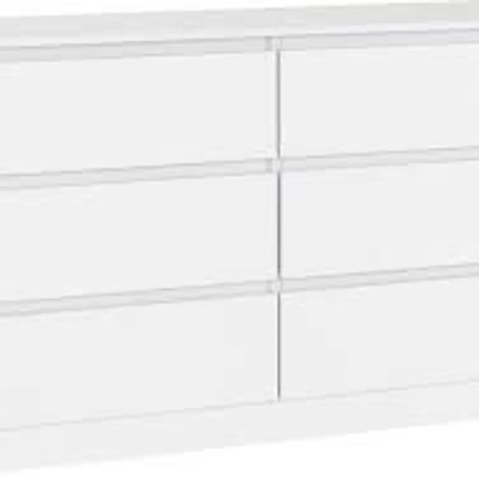 BOXED MALVERN 6 DRAWER CHEST WHITE (2 BOXES)