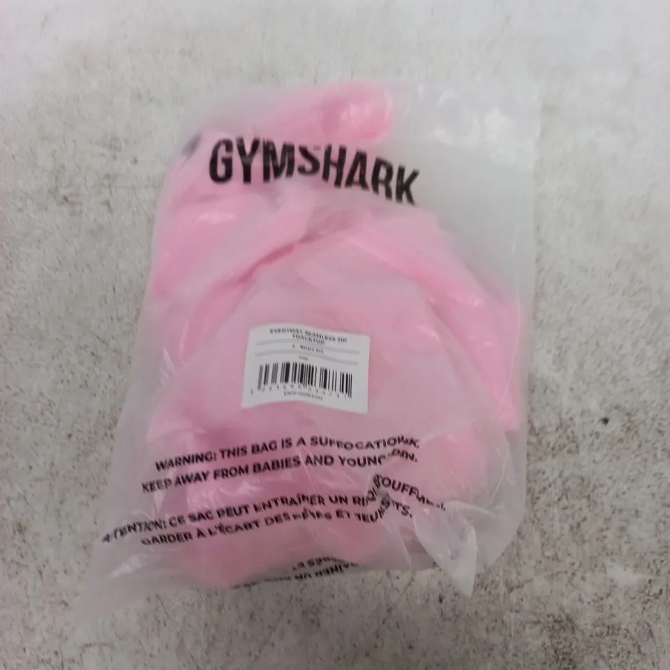 GYMSHARK EVERYDAY SEAMLESS ZIP TRACKTOP – PINK, UK S (BODY FIT)
