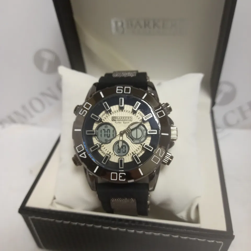 BOXED BARKERS OF KENSINGTON TURBO SPORT WATCH