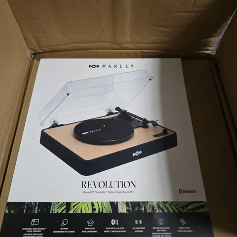 MARLEY REVOLUTION BLUETOOTH TURNTABLE – BOXED 