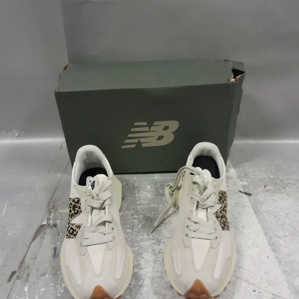 BOXED PAIR OF NEW BALANCE 327 ANIMAL PRINT UK 5