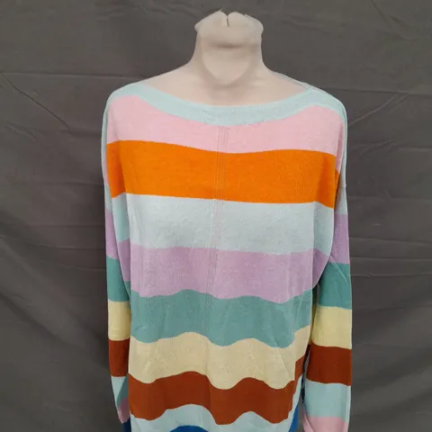 WHITE STUFF LINEN CREW JUMPER SIZE UK 16