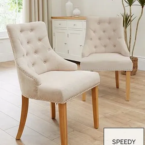 WARWICK PAIR OF CHAIRS – GREY/OAK (BOXED)