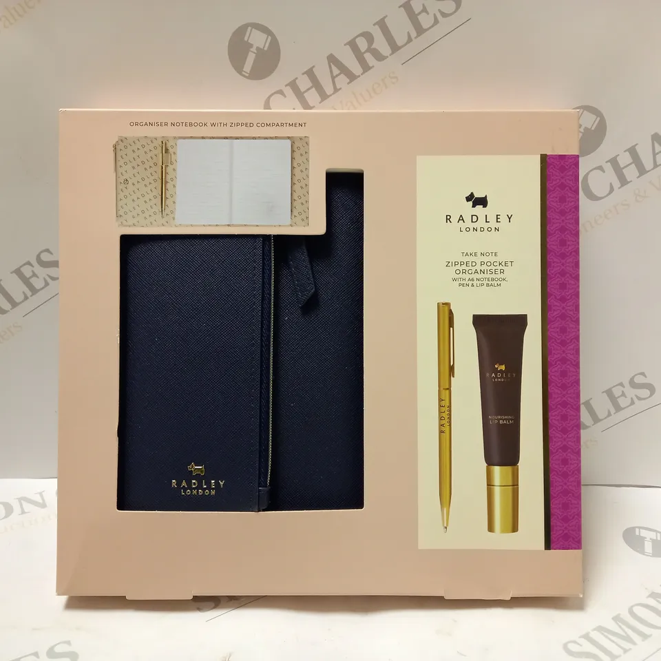 BOXED RADLEY TAKE NOTE ZIPPED POCKET ORGANISER NOTEBOOK SET 