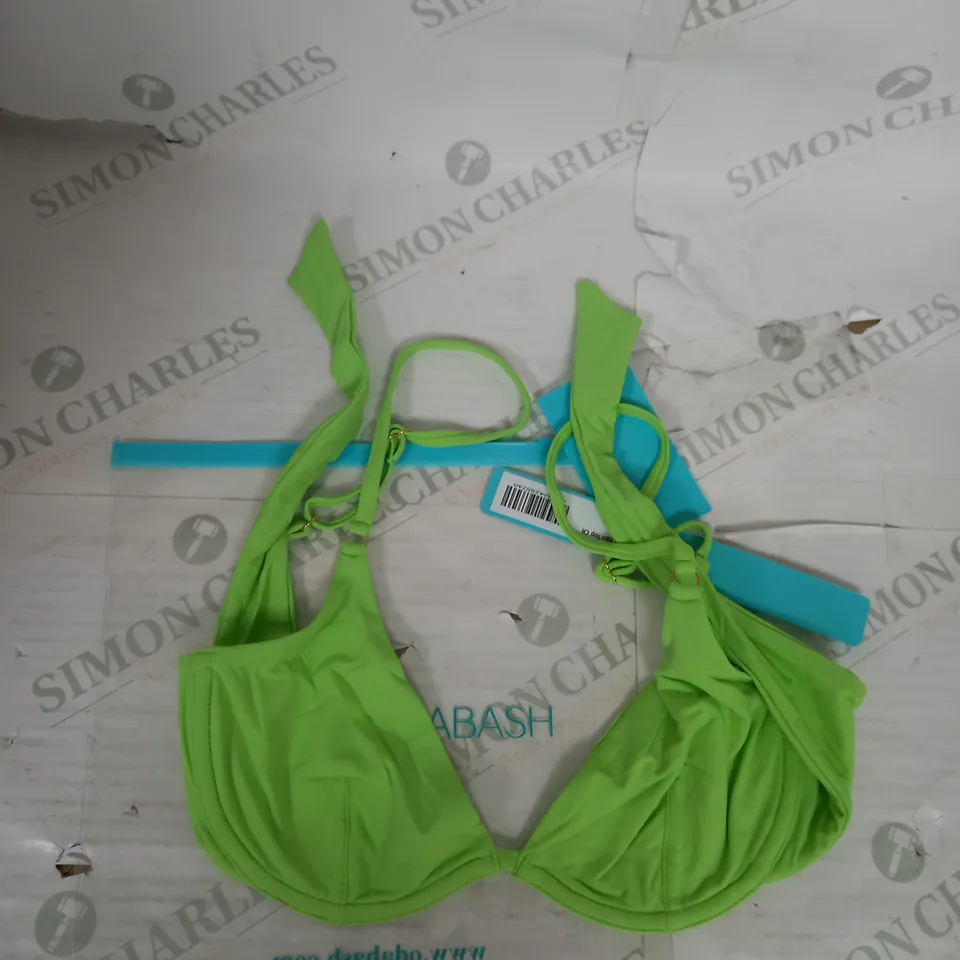 MELISSA ODABASH SWIMWEAR KEY LARGO TOP IN LIME SIZE 42