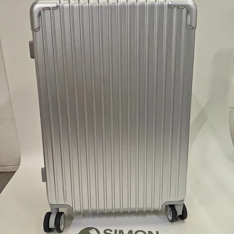 FLIGHT KNIGHT SILVER HARD SHELLED WHEELED LUGGAGE CASE WITH LOCKS