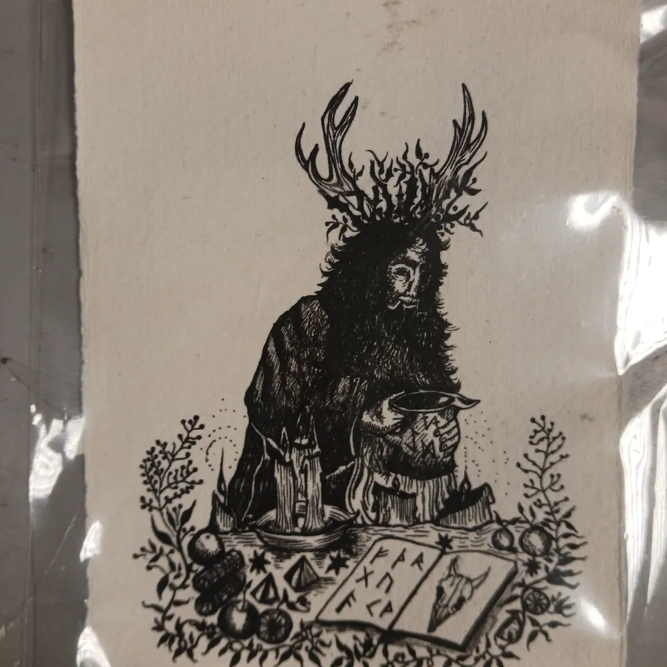 SIGNED 'KING WANAIE' PEN ILLUSTRATION ART PRINT