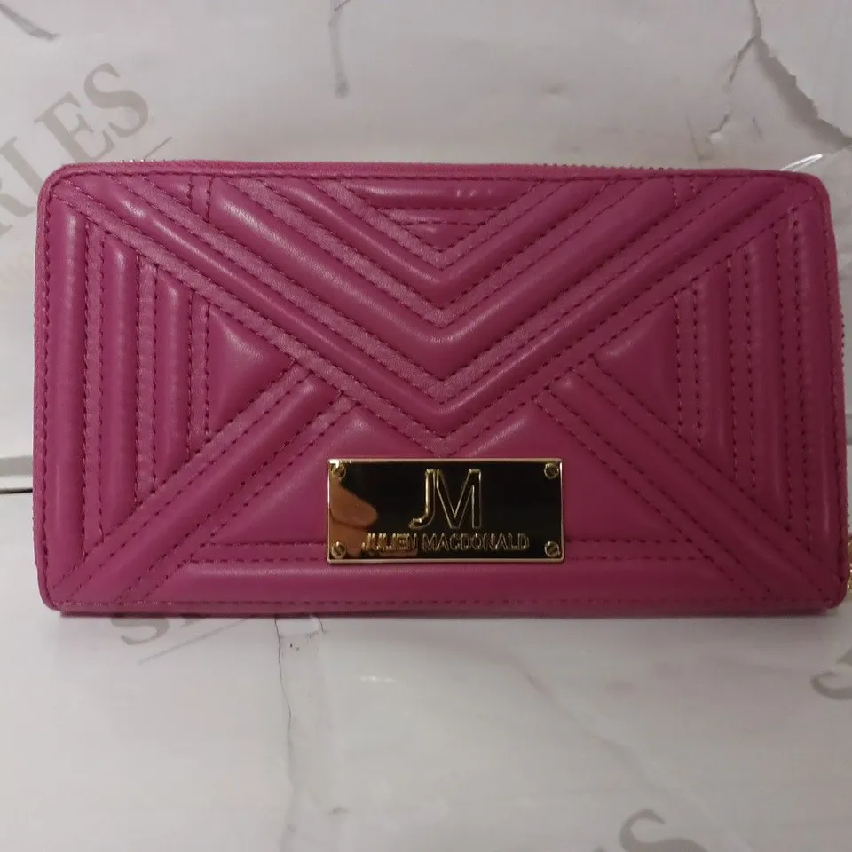 JULIEN MACDONALD LEATHER EFFECT PURSE IN PINK